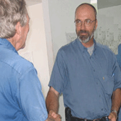 Circa 2002 with mentor Leo Price